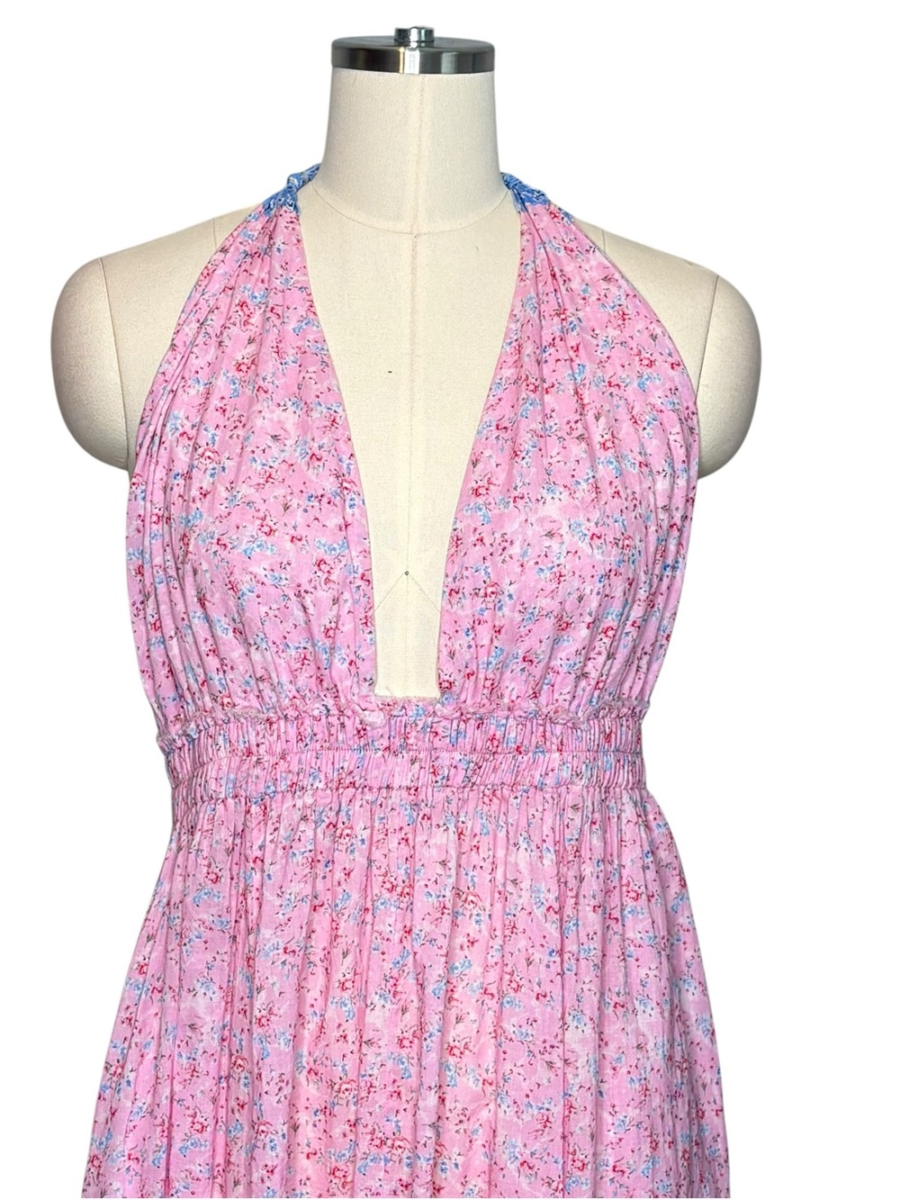 Love Shack Fancy Love Re-Edition Floral Halter Dress | M - Picture 4 of 9